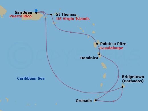 Itinerary map