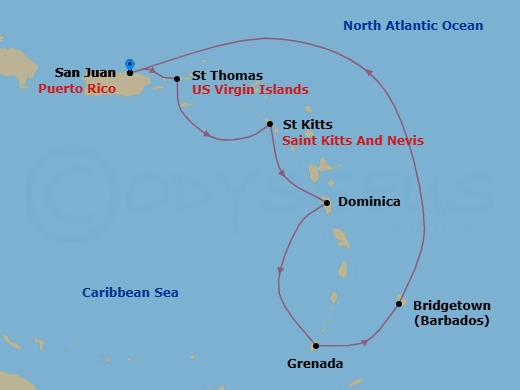 Itinerary map