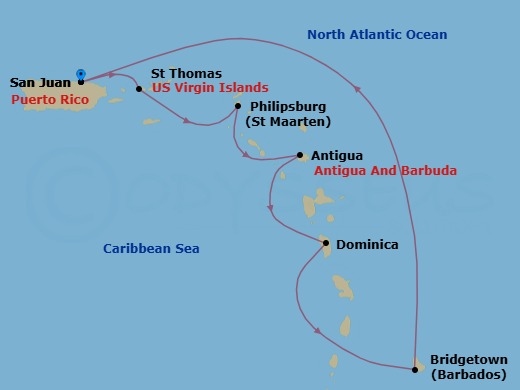 Itinerary map