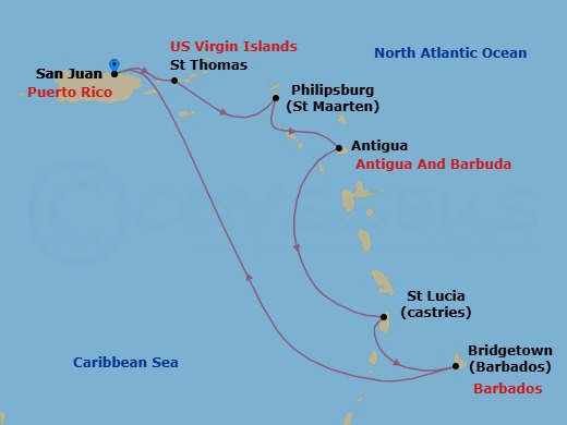 Itinerary map