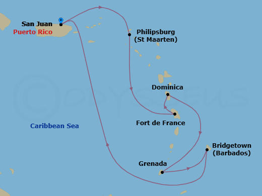 Itinerary map