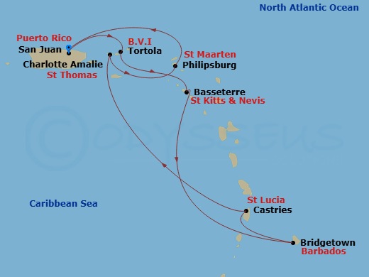 Itinerary map