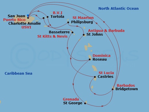 Itinerary map
