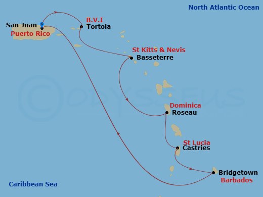 Itinerary map