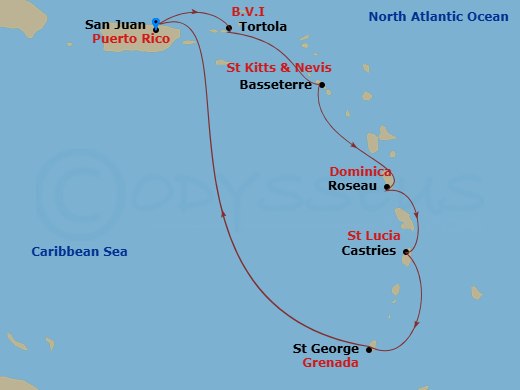 Itinerary map