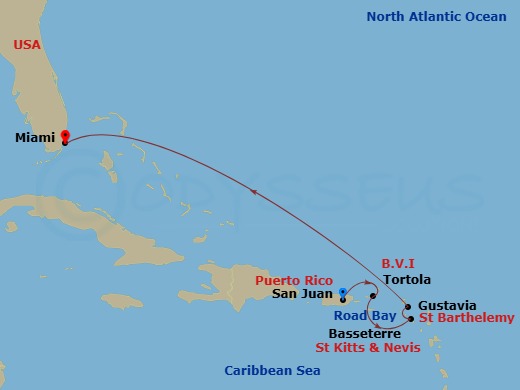 Itinerary map