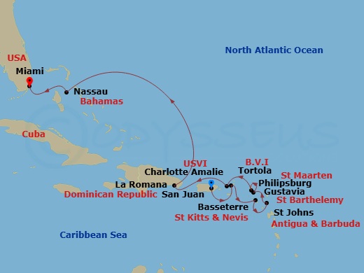 Itinerary map