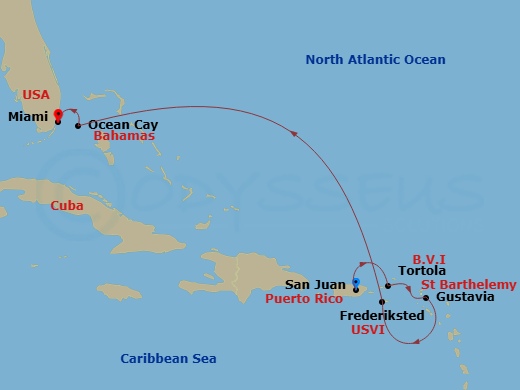 Itinerary map