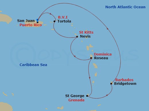 Itinerary map