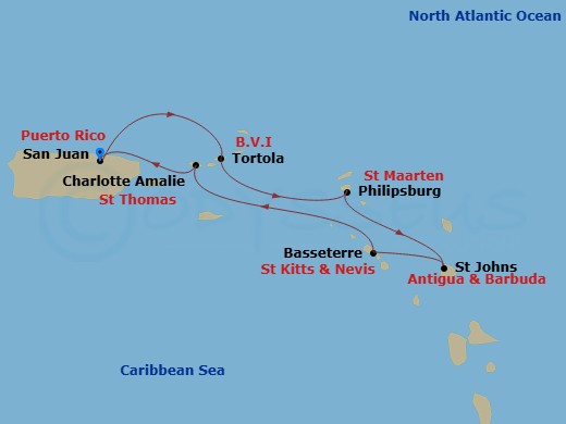 Itinerary map