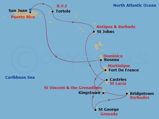 Itinerary map