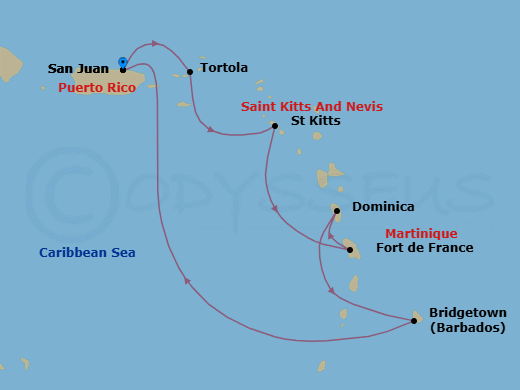 Itinerary map