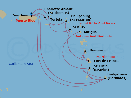 Itinerary map