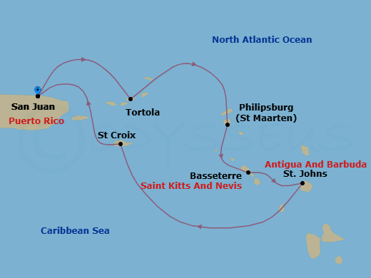 Itinerary map