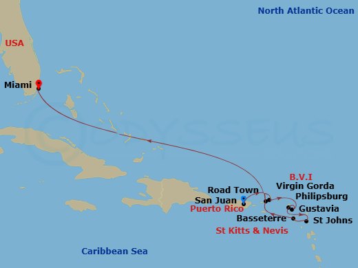 Itinerary map
