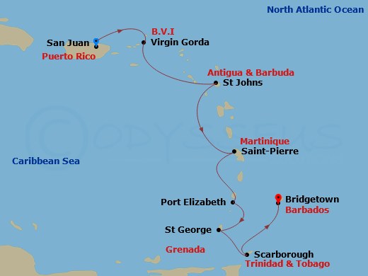 Itinerary map
