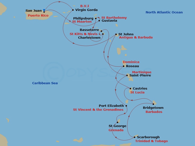 Itinerary map