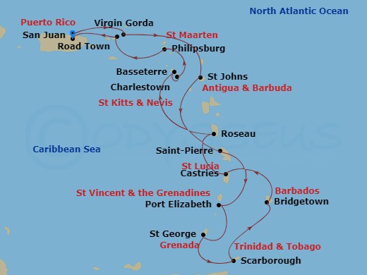 Itinerary map