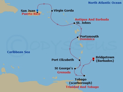 Itinerary map