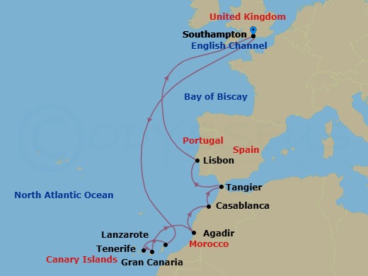 Itinerary map
