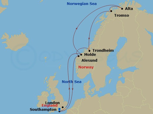 Itinerary map