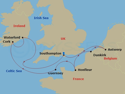 Itinerary map