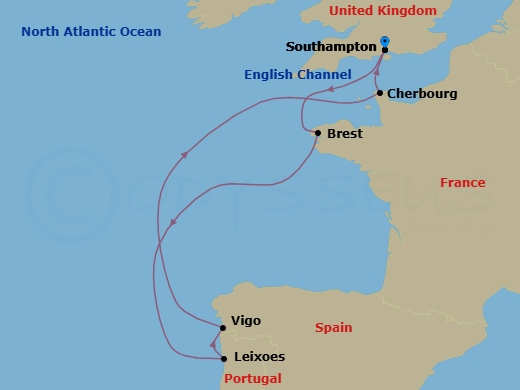 Itinerary map