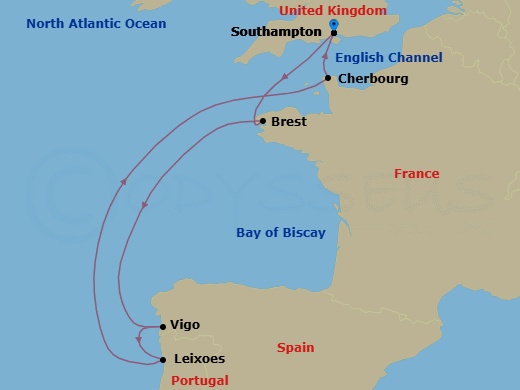Itinerary map