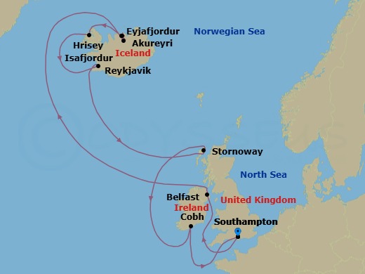 Itinerary map