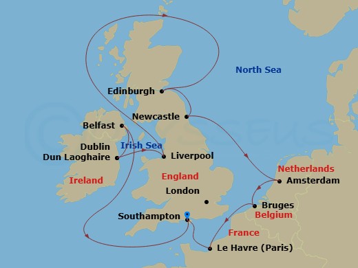 Itinerary map