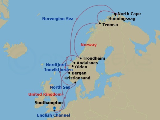 Itinerary map