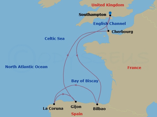 Itinerary map