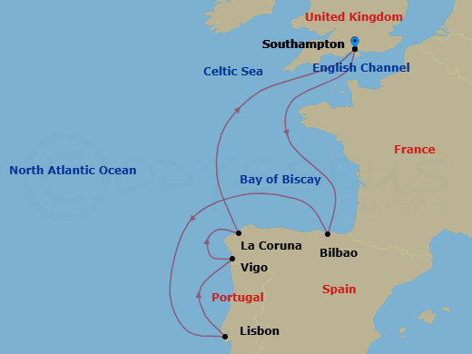 Itinerary map