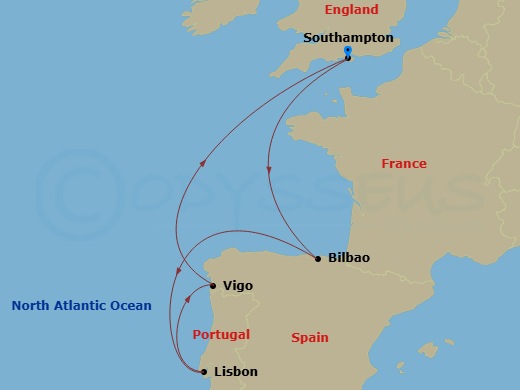 Itinerary map