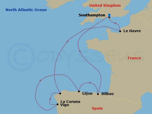 Itinerary map