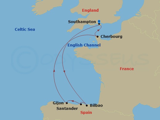 Itinerary map