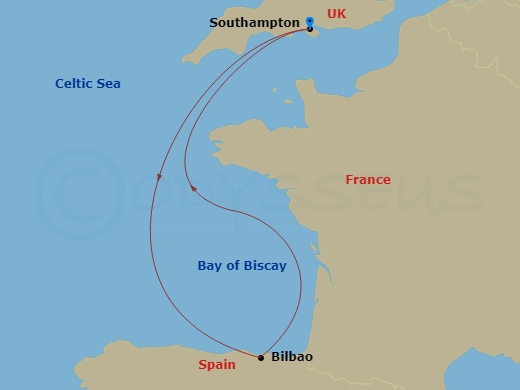 Itinerary map