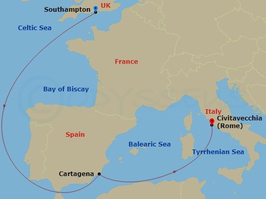 Itinerary map