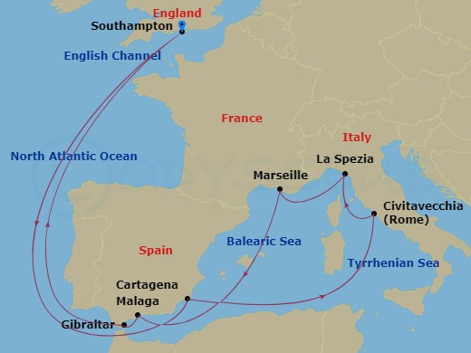 Itinerary map