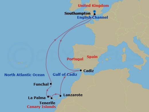Itinerary map