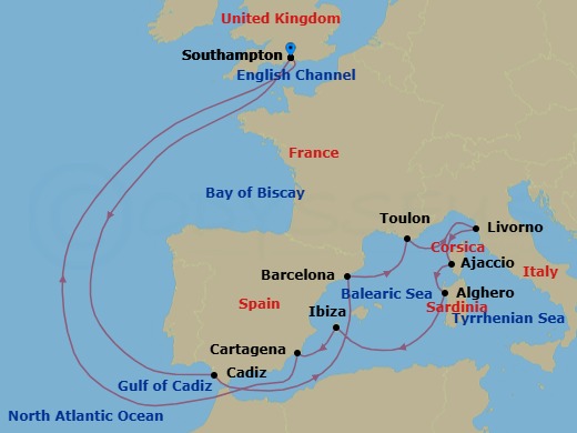 Itinerary map