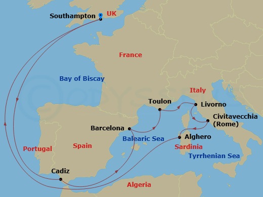 Itinerary map