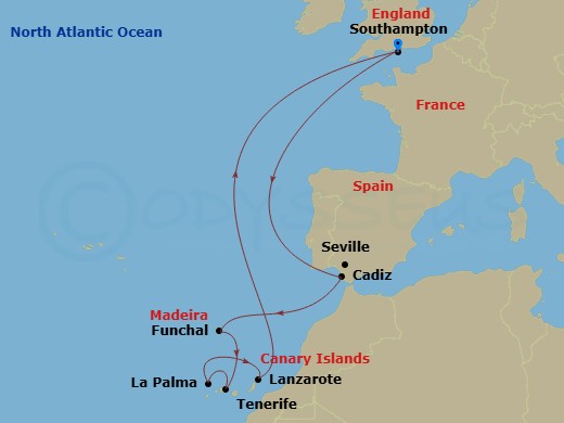 Itinerary map