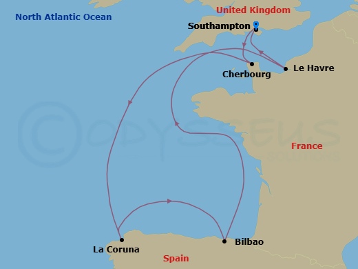 Itinerary map