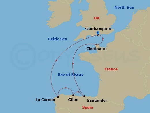 Itinerary map