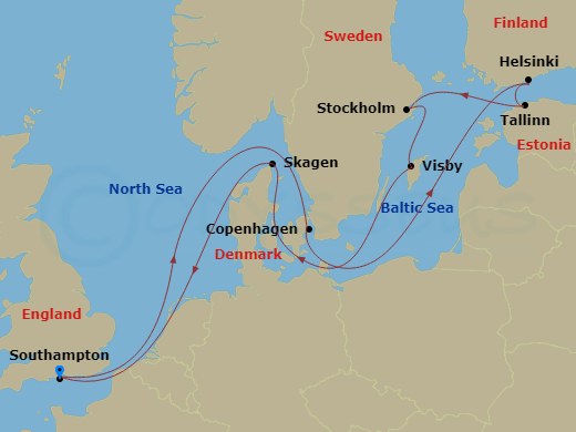 Itinerary map