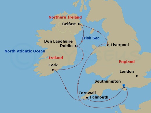 Itinerary map