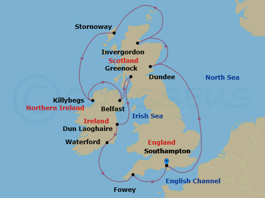 Itinerary map