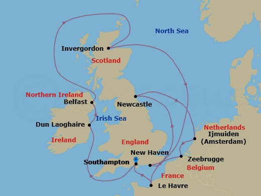 Itinerary map