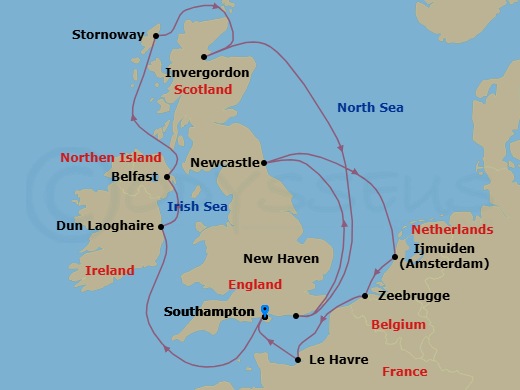 Itinerary map